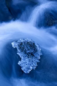 Images Dated 3rd February 2012: Ice in flowing river water. Scotland, UK, February