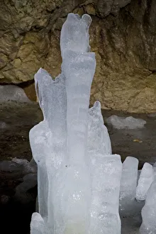 Montenegro Prints: Ice formation in Ledena Pecina (an ice cave) inside Obla Glava (Rounded head peak) Durmitor NP