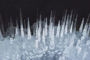 Ice stalagmites / ice spikes formation, Lake Baikal, Siberia, Russia, March
