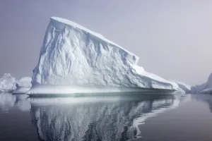 Iceberg in the sea outside the Ilulissat Icefjord UNESCO World Heritage Site, Greenland