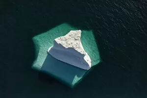 Icebergs Gallery: Iceberg showing submerged section when viewed from above, Greenlands National Park