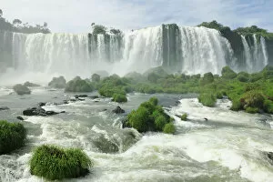 Flowing Water Collection: Iguassu Falls at Iguacu National Park, Foz do Iguacu, Parana State, Southern Brazil