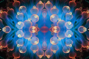 Kaleidoscopic image of Bubble tip anemone (Entacmaea quadricolor). Raja Ampat, West Papua