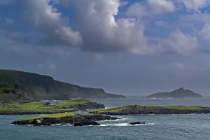 Cloud Prints: Kerry cliffs and Puffin Island as viewed from Valentia Island