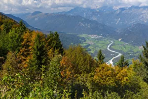 Autumn Prints: Kobarid and the Soca River in Soca Valley, Julian Alps, Slovenia, October 2014
