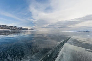 Images Dated 20th March 2015: Landscape of ice on Lake Baikal, Siberia, Russia, Lake Baikal, Siberia, Russia. March 2015