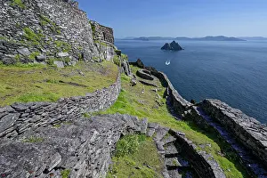 Islands Prints: Little Skellig Island viewed from Skellig Michael Island