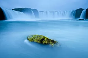Waterfalls Collection: Long exposure of Godafoss waterfall, Iceland