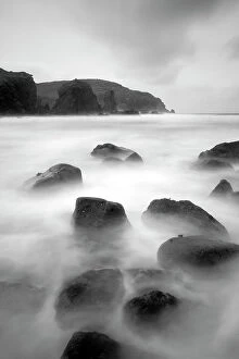 Images Dated 9th October 2011: Long exposure of sea, with rocks in foreground, Bagh Dhail Mor, Isle of Lewis, Outer Hebrides