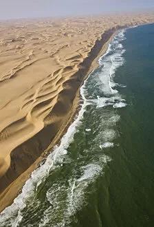 2009 Highlights Gallery: The Long Wall, aerial view of sand dunes bordering the atlantic coast
