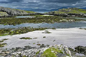 Sandstone Prints: Low tide along the coast with sandstone rock formation dating from upper Devonian period