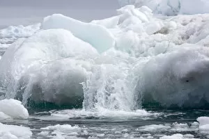 Images Dated 14th February 2020: Meltwater flowing off an iceberg. Near Yalour Islands, Wilhelm Archipelago, Antarctica