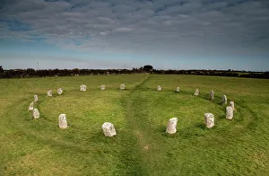 Monuments Prints: The Merry Maidens of Boleigh, a late Stone age / early Bronze Age (2500-1500BC) stone circle