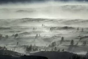 Images Dated 16th May 2014: Misty landscape in Putoransky State Nature Reserve, Putorana Plateau, Siberia, Russia