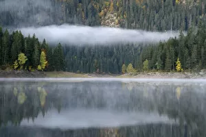 Images Dated 9th October 2008: Morning mist over Black Lake, Durmitor NP, Montenegro, October 2008