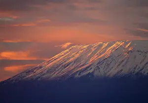 Tanzania Prints: Mount Kilimanjaro snow cap at sunrise