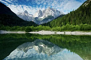 Mount Prisojnik (2, 547m) and Mount Razor (2, 601m), viewed from Kranjska Gora. Triglav National Park