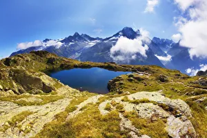 Frank Krahmer Prints: Mountain landscape, Lacs des Cheserys and Aiguilles Rouges, Haute Savoie, France