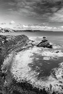 Dramatic coasts Collection: Mupe Bay, Jurassic Coast, Dorset, England, UK. January 2020