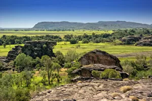 Images Dated 24th July 2019: Nadab floodplain gives way to Arnhemland, view from Nadab Lookout, Ubirr, Kakadu National Park