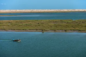 Northern Africa Prints: Nayla Lagoon and coastal dunes of Khenifiss National Park
