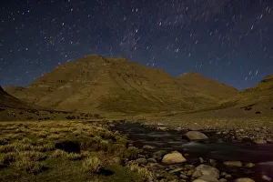2013 Highlights Prints: Nightime long exposure of the Zhong Chu river below Zutruphuk Monastery, Mount Kailash