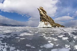 Ogoy Island, Maloye More Strait. Lake Baikal, Siberia, Russia, April