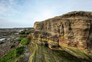 Sandstone Prints: Outcrop of Triassic age, Sherwood Sandstone on Hilbre Island
