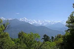 Himalaya Prints: Panchachuli mountain peaks in the Himalayas seen from Munsiyari