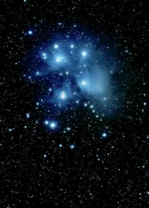 Pleiades or Seven Sisters (Messier 45 aka M45) in Taurus Constellation, taken from Eastern Colorado