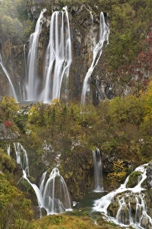 Images Dated 17th October 2008: Plitvicka Slap and Sastavci waterfalls, Plitvice Lakes National Park, Croatia, October
