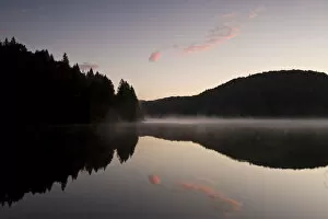 Proscansko lake near Ljeskovac village at dawn, Upper Lakes, Plitvice Lakes National Park