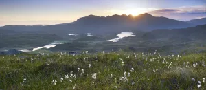 Exploring Britain Collection: Quinag at sunrise in summer, Assynt mountains, Highland, Scotland, UK, June 2011