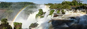2019 February Highlights Gallery: Rainbow at Iguazu Falls, Brazil / Argentina border. Photographed from Argentina. August 2017