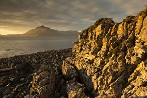 Images Dated 14th October 2014: Red Cuillin in evening light from Elgol, Isle of Skye, Inner Hebrides, Scotland, UK