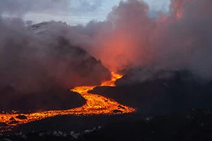 Sergey Gorshkov Gallery: Red hot lava flow from Plosky Tolbachik Volcano, Kamchatka Peninsula, Russia, 15