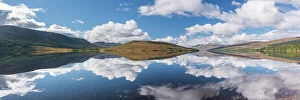 Images Dated 4th July 2017: Reflections of clouds and landscape in Loch Arkaig, Glen Dessary, Lochaber, Scotland, UK