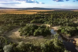 Drone Prints: RF - Aerial view of the Mara river