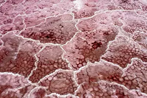 Minerals Prints: RF - Aerial view of soda on surface of Lake Magadi