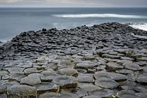 Antrim Prints: RF - Basalt hexagonal rocks at the Giant's Causeway