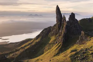 Rf17q1 Prints: RF - The Old Man of Storr, situated on the Trotternish peninsula of the Isle of Skye