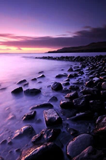 RF- Sunset on Kimmeridge Bay, Isle of Purbeck, Jurassic Coast World Heritage Site