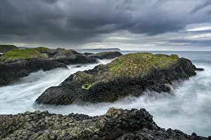 Severe Weather Prints: RF - Turbulent seas around coastal basalt rocks