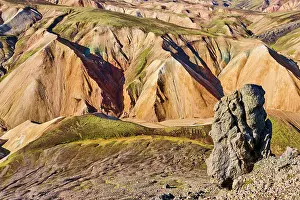 Volcano Prints: Rhyolite mountains, Landmannalaugar volcanic massif