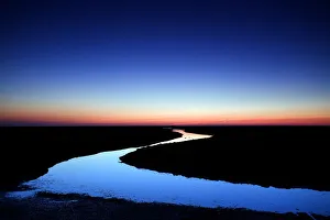 Images Dated 21st April 2009: River at sunrise, Hallig Hooge, Germany, April 2009