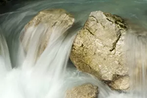 River Tolminka flowing over rocks, Tolminka canyon, Triglav National Park, Slovenia