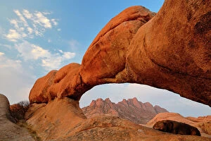 Arid Gallery: Rock arch in Spitzkoppe mountains, Namib Desert, Namibia, October