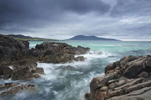Wave Gallery: Rocky coast on Isle of Barra, Outer Hebrides, Scotland, UK