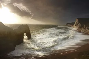 Rough seas at Durdle Door, Dorset, England, November 2009
