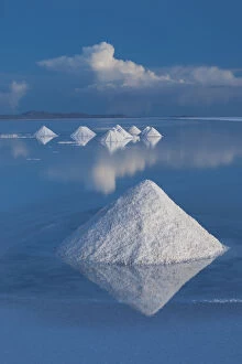 High Altitude Collection: Salt cones on the Salar de Uyuni, Bolivia. The Salar is the world'